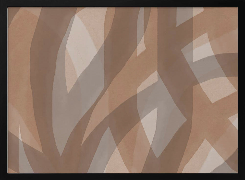 Neutrales abstraktes Aquarell in Nude und Pastell 5 | Poster