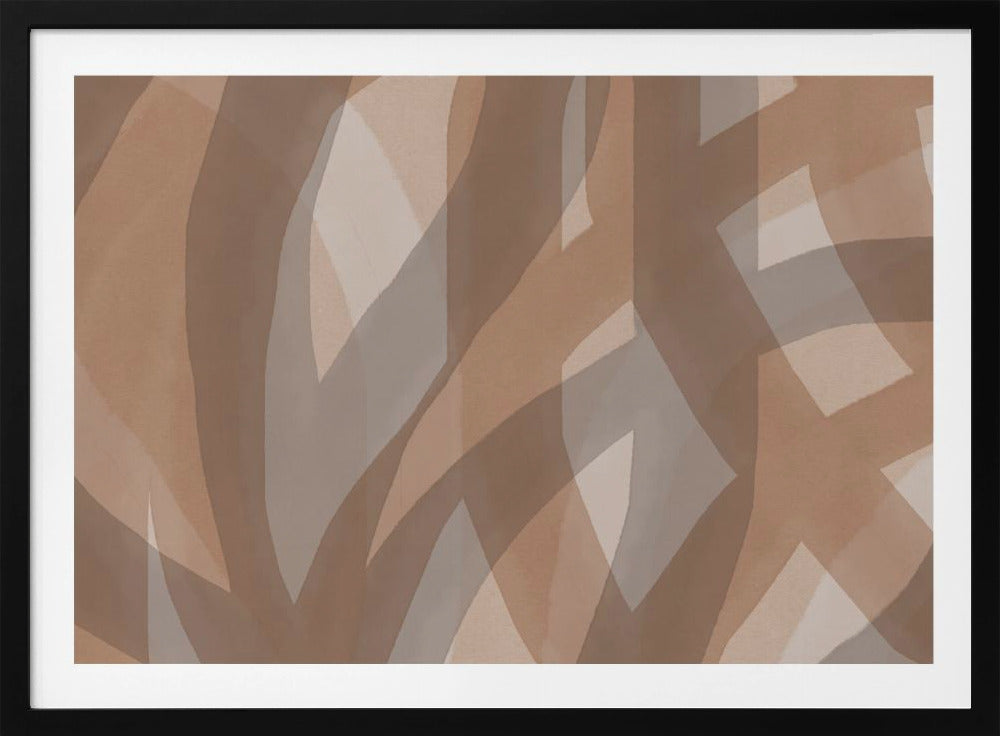 Neutrales abstraktes Aquarell in Nude und Pastell 5 | Poster