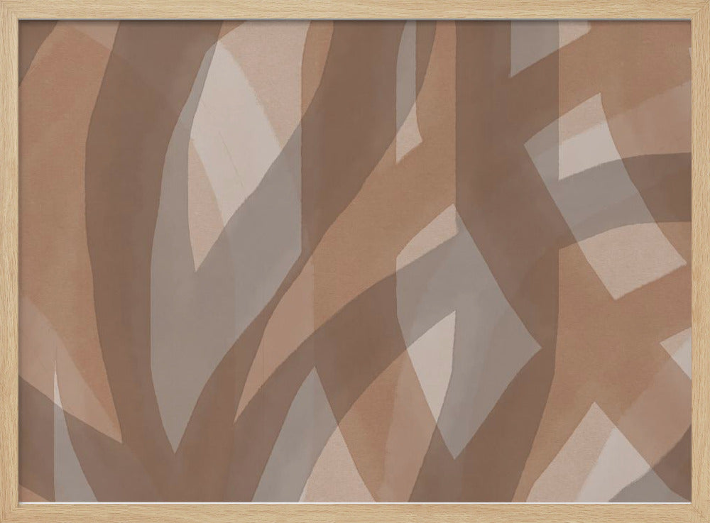Neutrales abstraktes Aquarell in Nude und Pastell 5 | Poster