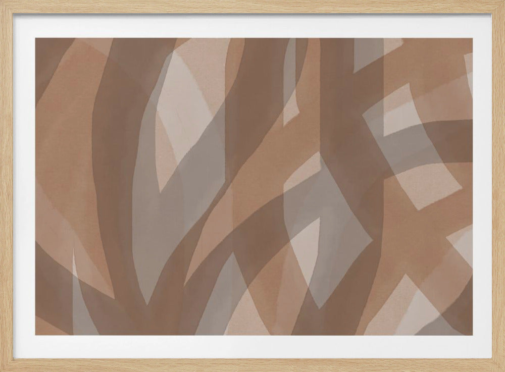 Neutrales abstraktes Aquarell in Nude und Pastell 5 | Poster