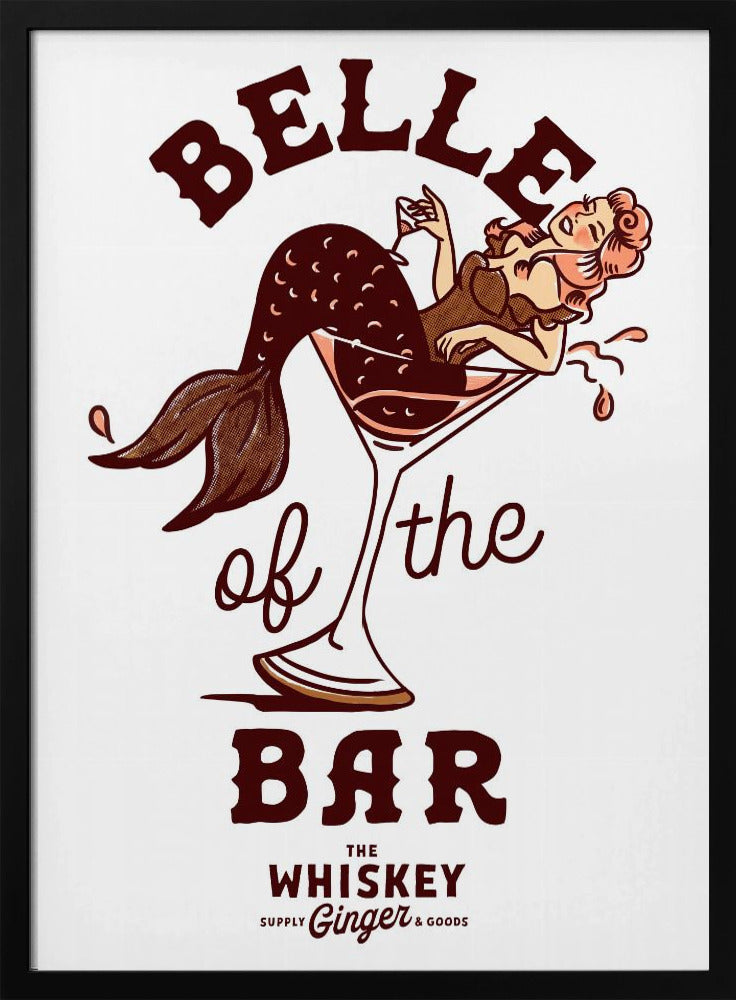 Belle of the Bar Meerjungfrau Pin-Up Art | Poster