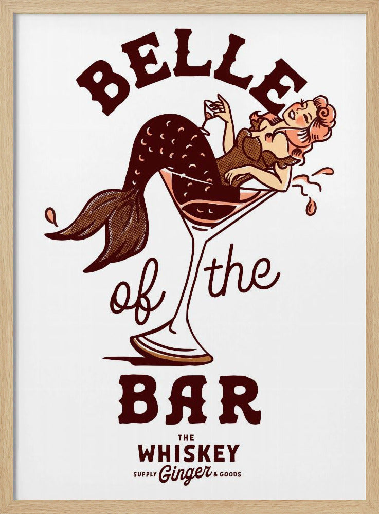 Belle of the Bar Meerjungfrau Pin-Up Art | Poster