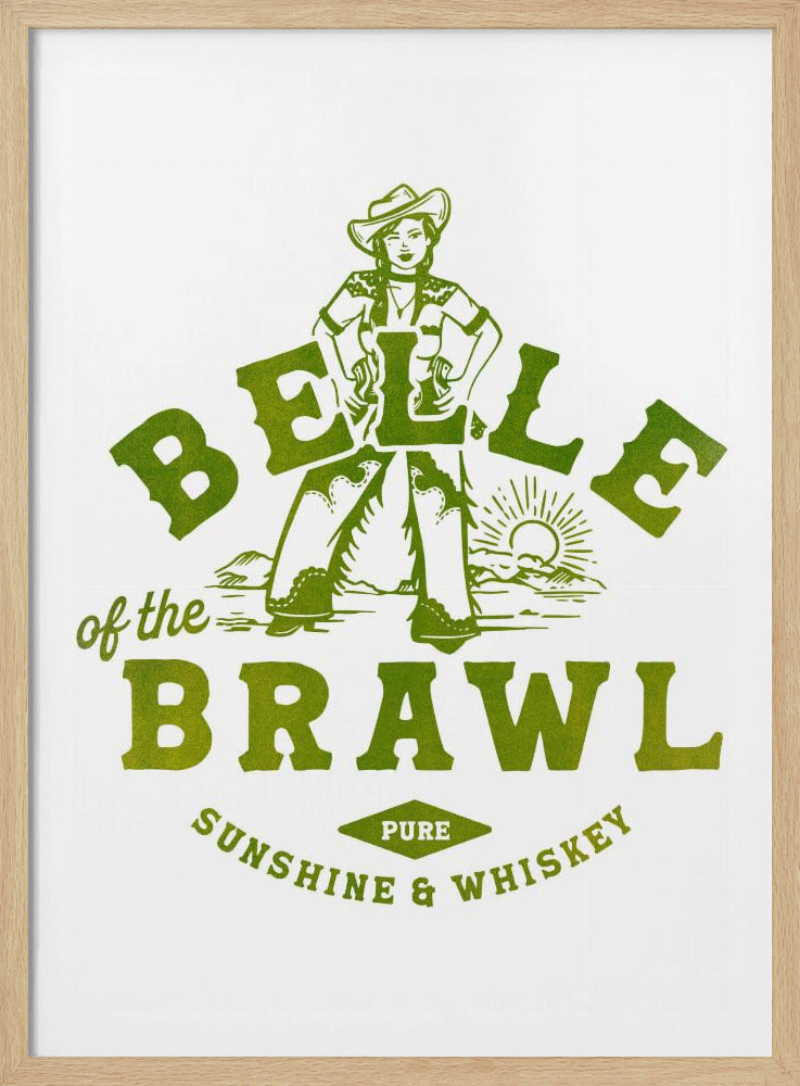 Belle Of The Brawl Cowgirl Wandkunst | Poster