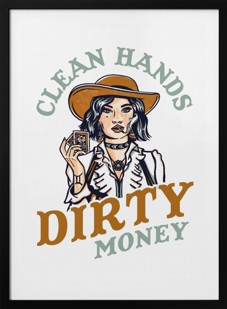 Saubere Hände, schmutziges Geld, Poker-Cowgirl | Poster