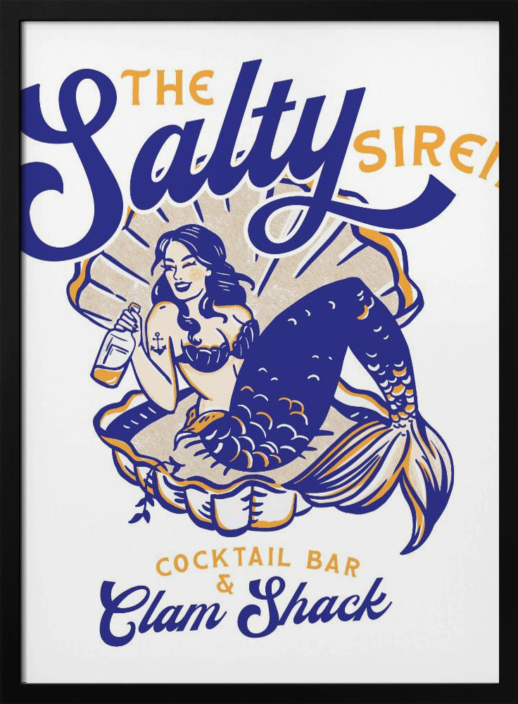 Salty Siren Cocktail Bar &amp; Clam Shack Meerjungfrau | Poster