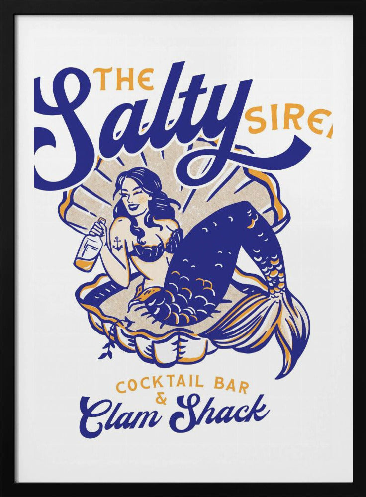 Salty Siren Cocktail Bar &amp; Clam Shack Meerjungfrau | Poster