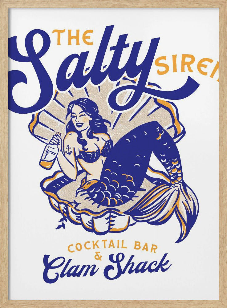 Salty Siren Cocktail Bar &amp; Clam Shack Meerjungfrau | Poster
