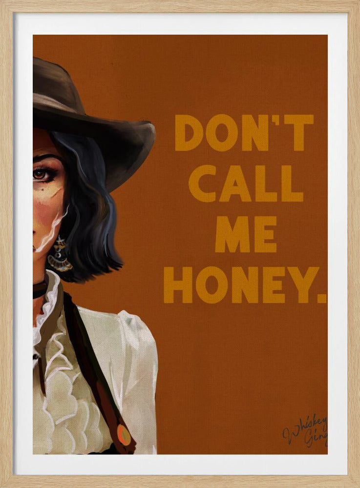 Nenn mich nicht Honey Badass Western Cowgirl Art | Poster