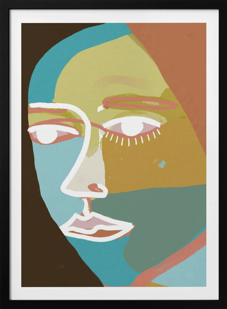 Abstraktes Liniengesicht | Poster