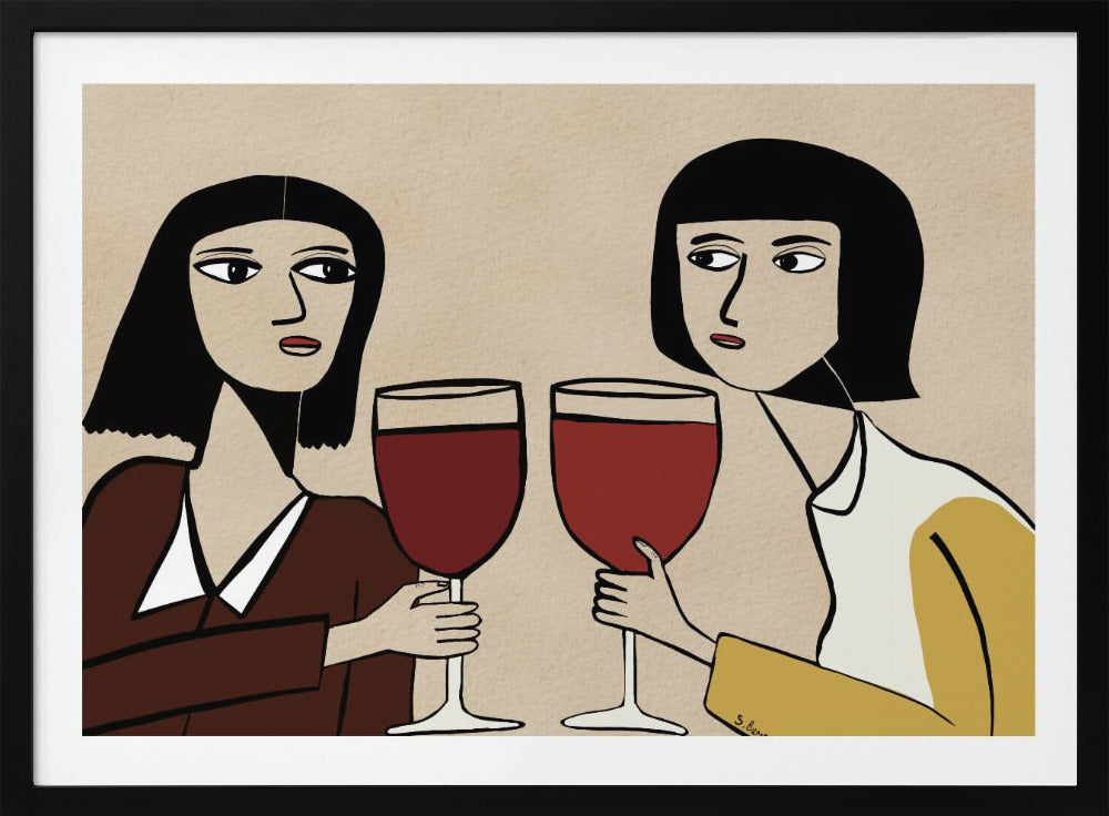 Weinliebhaber-Freunde | Poster
