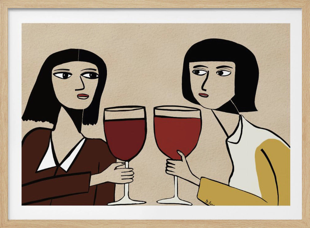 Weinliebhaber-Freunde | Poster