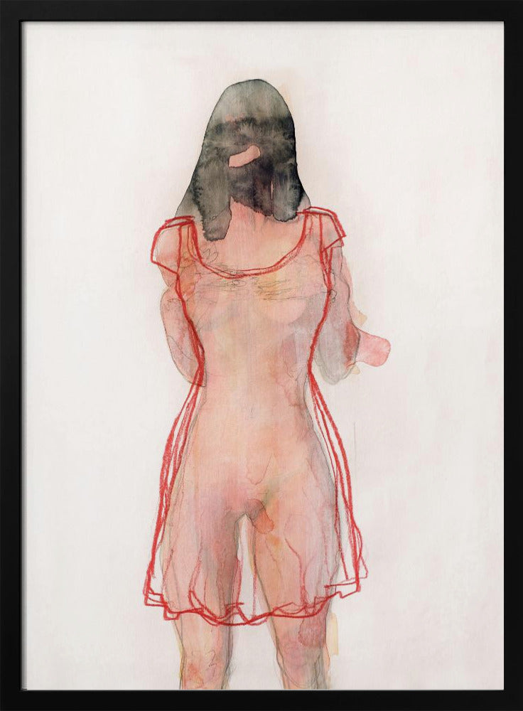 Figurenstudie (rotes Kleid) | Poster