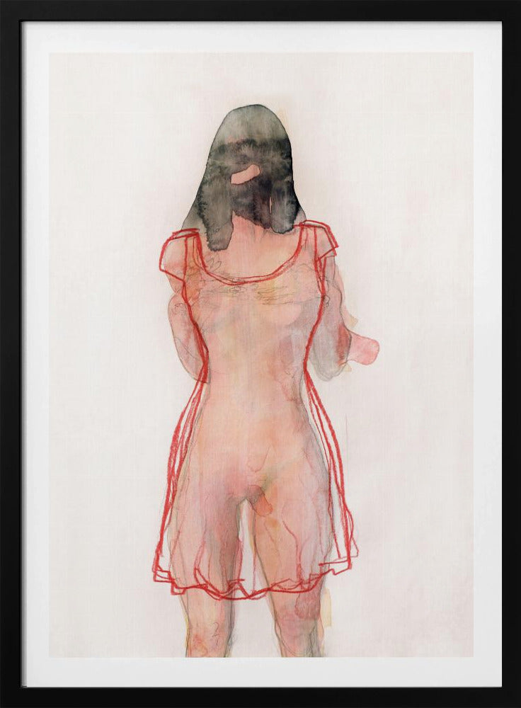 Figurenstudie (rotes Kleid) | Poster