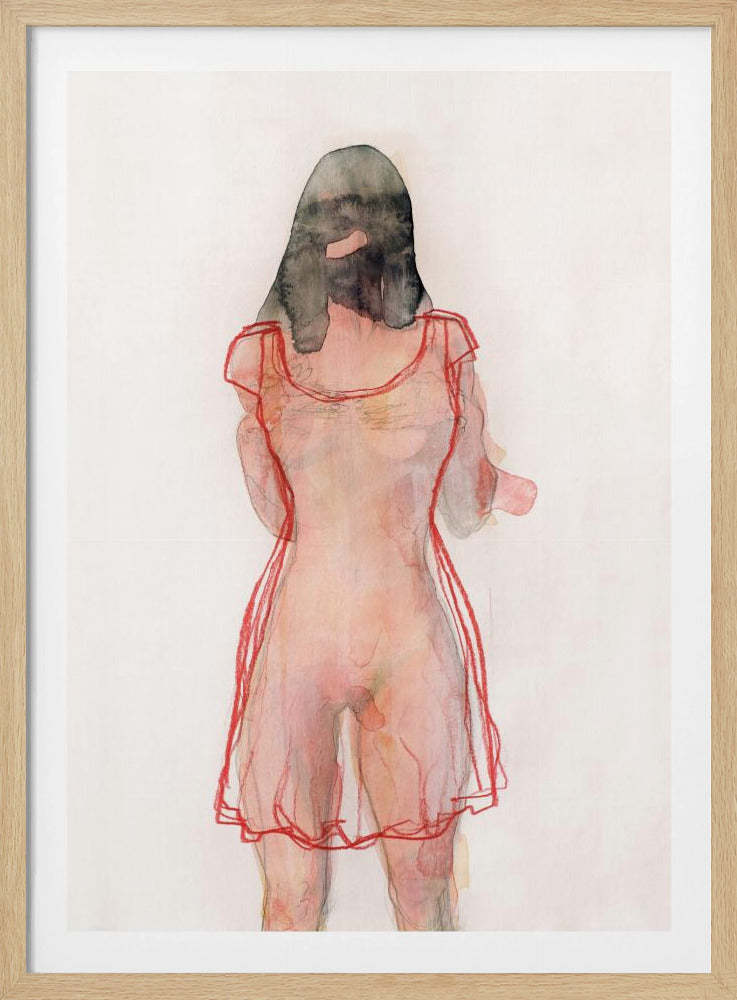 Figurenstudie (rotes Kleid) | Poster