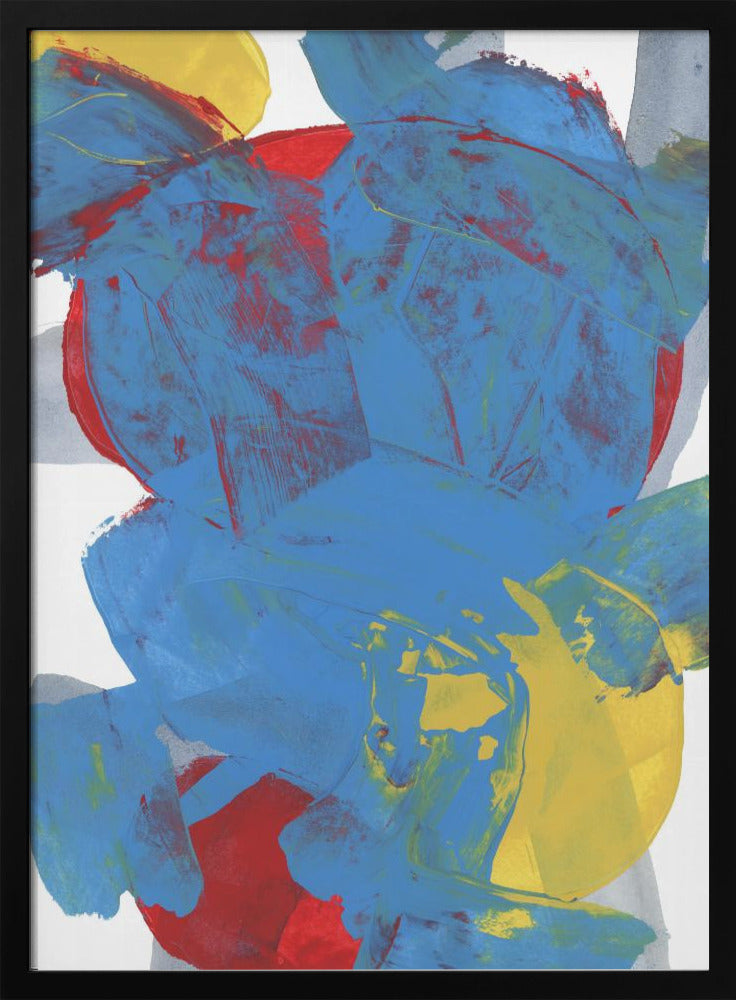 Abstract Blue Red Yellow Shapes 1 | Poster