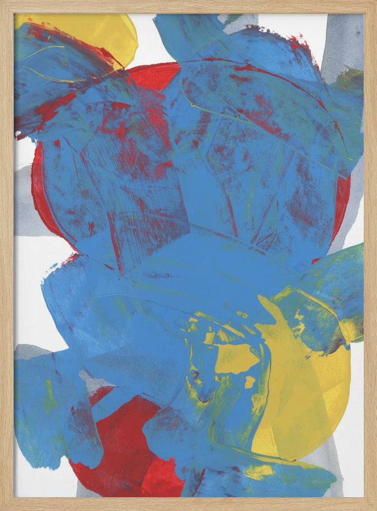 Abstract Blue Red Yellow Shapes 1 | Poster