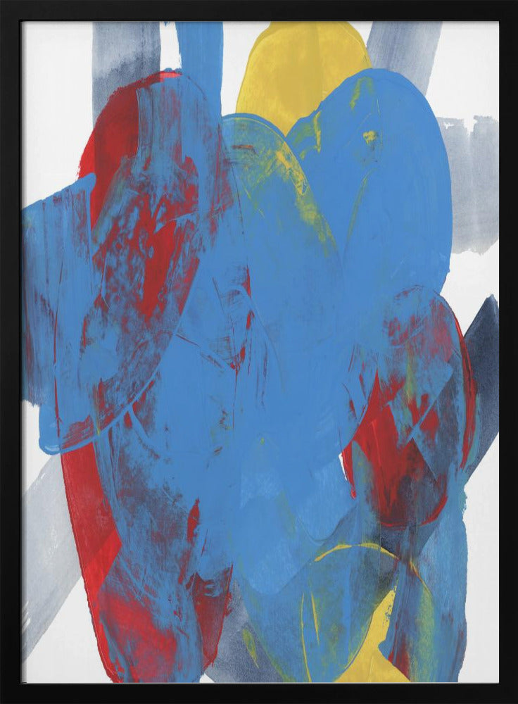 Abstract Blue Red Yellow Shapes 3 | Poster