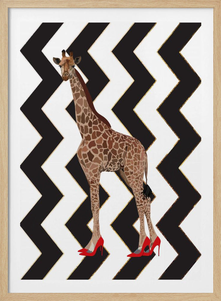 Giraffe Heels Zickzack | Poster