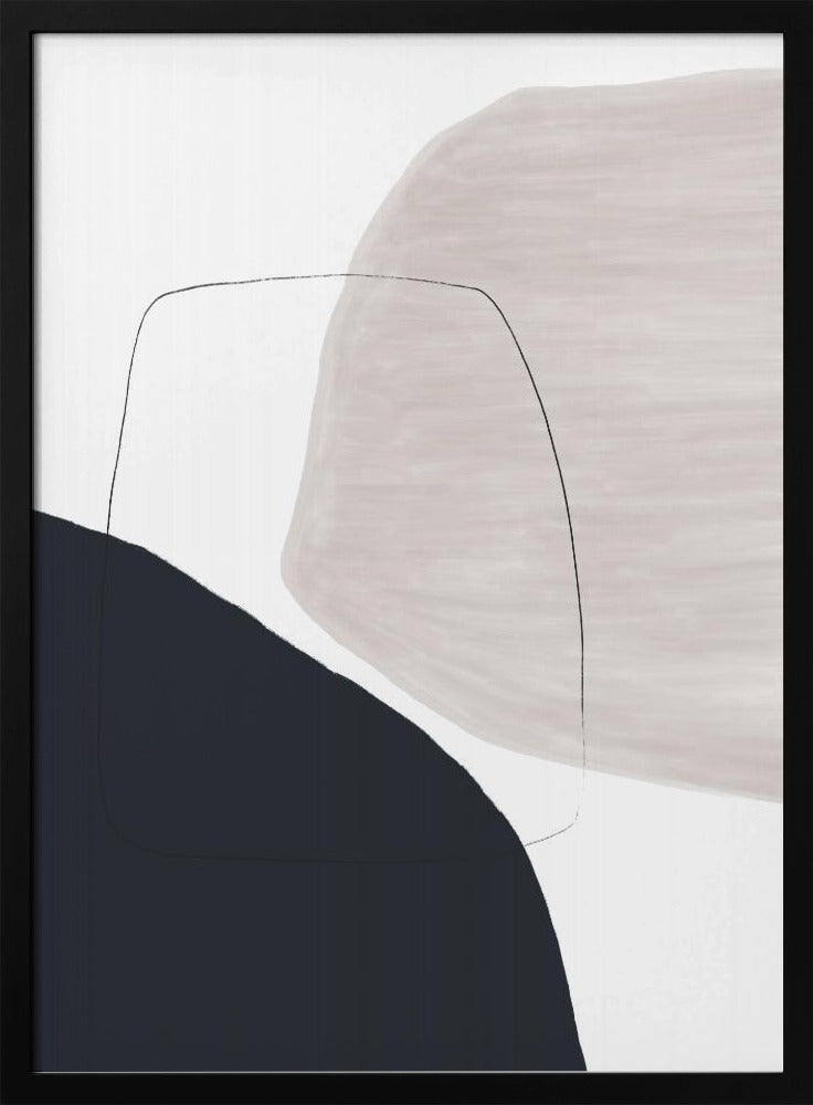 Abstract Artwork With Soft Beige And Brown Tones | Poster