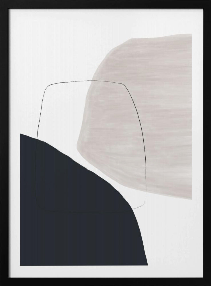 Abstract Artwork With Soft Beige And Brown Tones | Poster