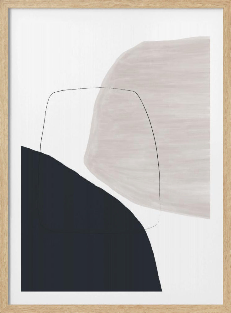 Abstract Artwork With Soft Beige And Brown Tones | Poster