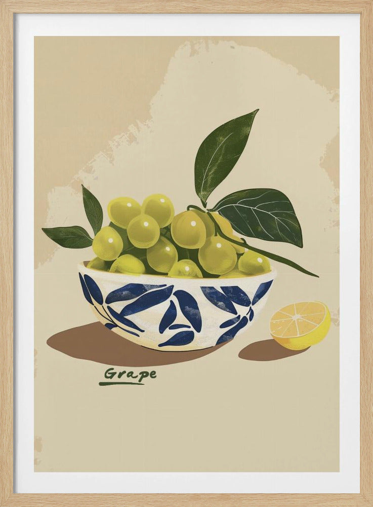 Schale mit Trauben | Poster