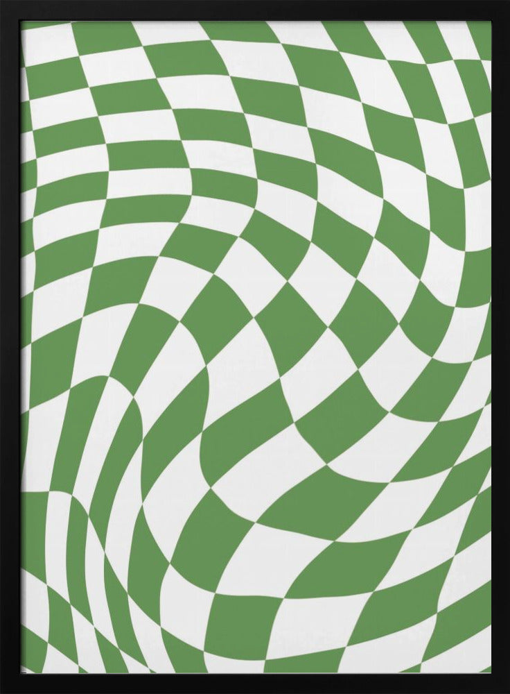 Grünes Schachbrett | Poster