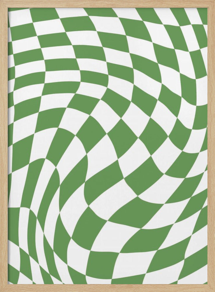 Grünes Schachbrett | Poster