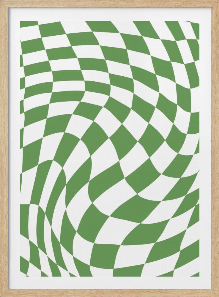 Grünes Schachbrett | Poster