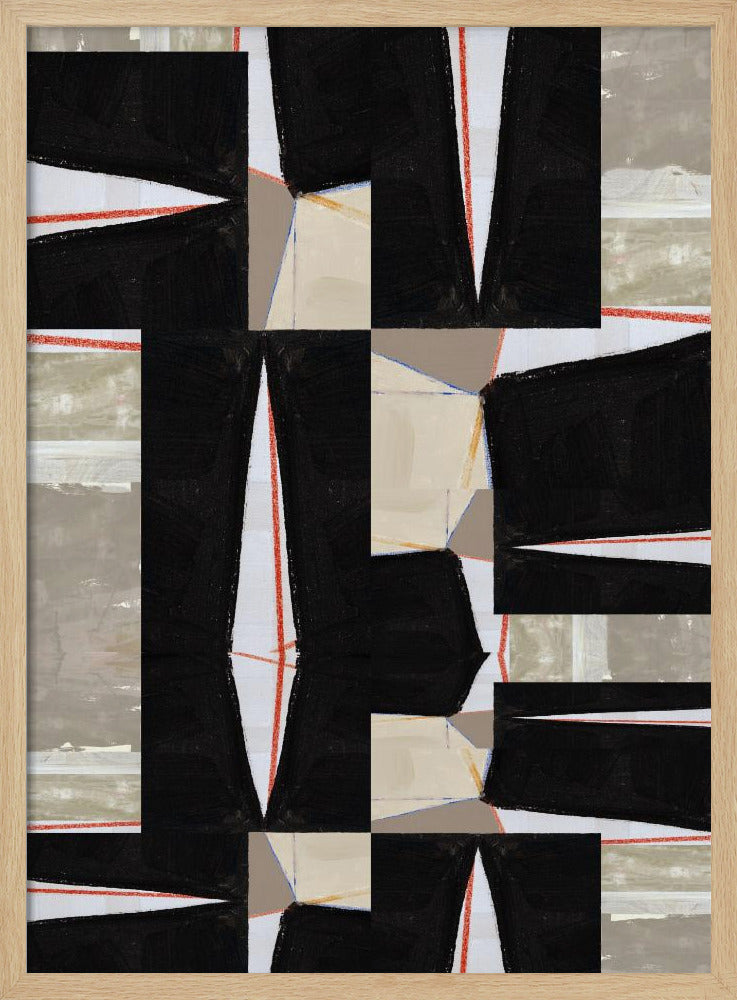 Abstract Black Jigsaw 2 | Poster