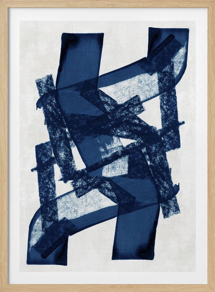 Abstract Blue Structure 1 | Poster