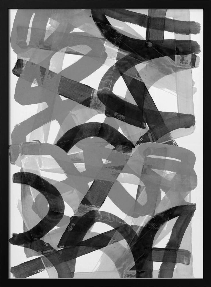 Schlurfende Schritte Schwarz und Weiß 2 | Poster