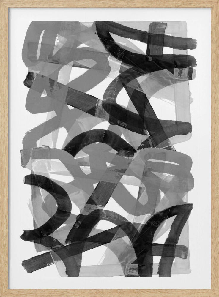 Schlurfende Schritte Schwarz und Weiß 2 | Poster