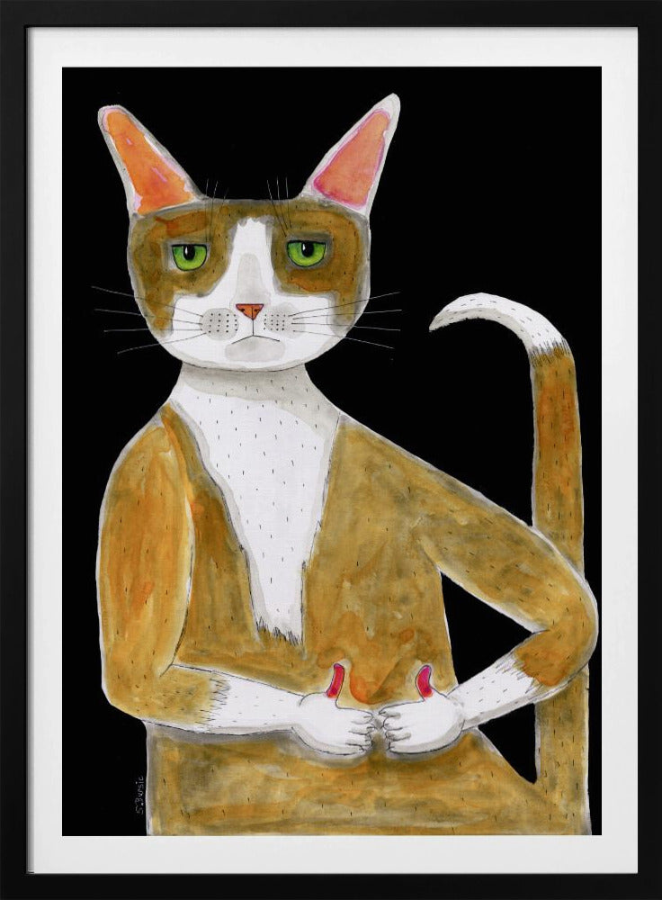 Alles ok, Katze, Daumen hoch. | Poster