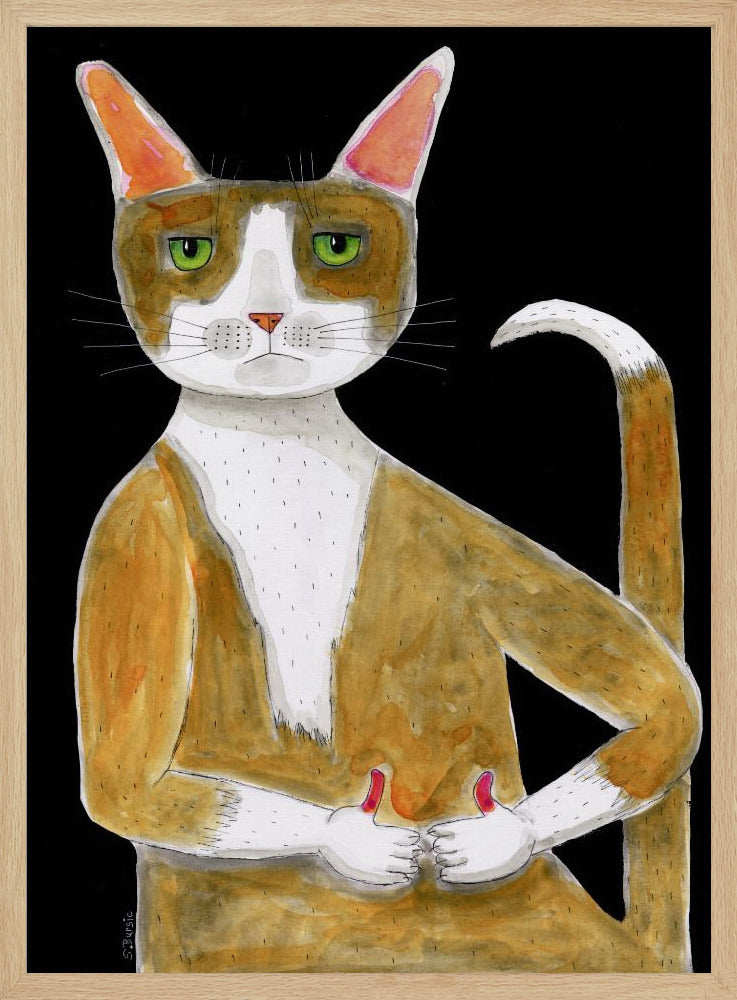 Alles ok, Katze, Daumen hoch. | Poster