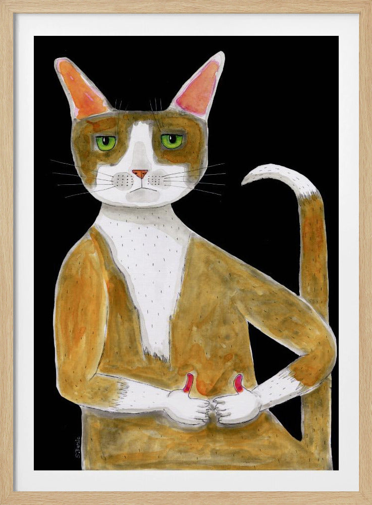 Alles ok, Katze, Daumen hoch. | Poster