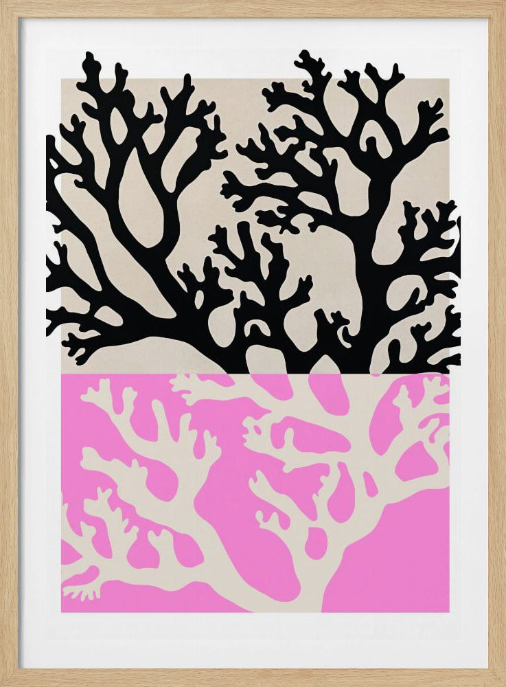 Doppelte Korallensilhouetten | Poster