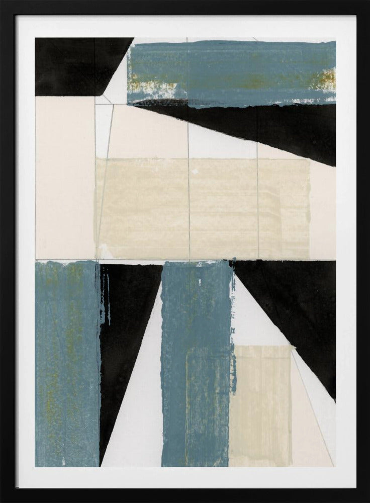 Abstract Blue Shapes No2 Print | Poster