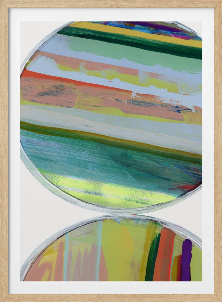 Abstract Stripes &amp; Circles No 1 | Poster