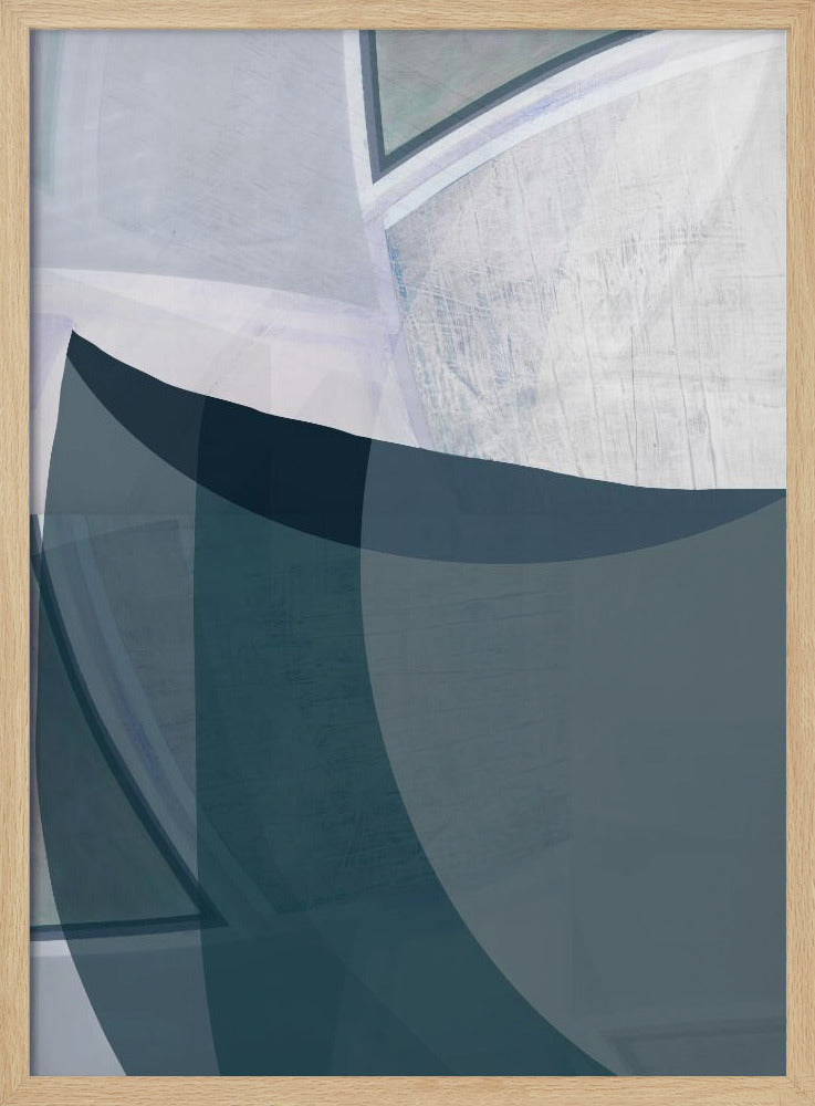 Encore Blau Abstrakter Druck | Poster