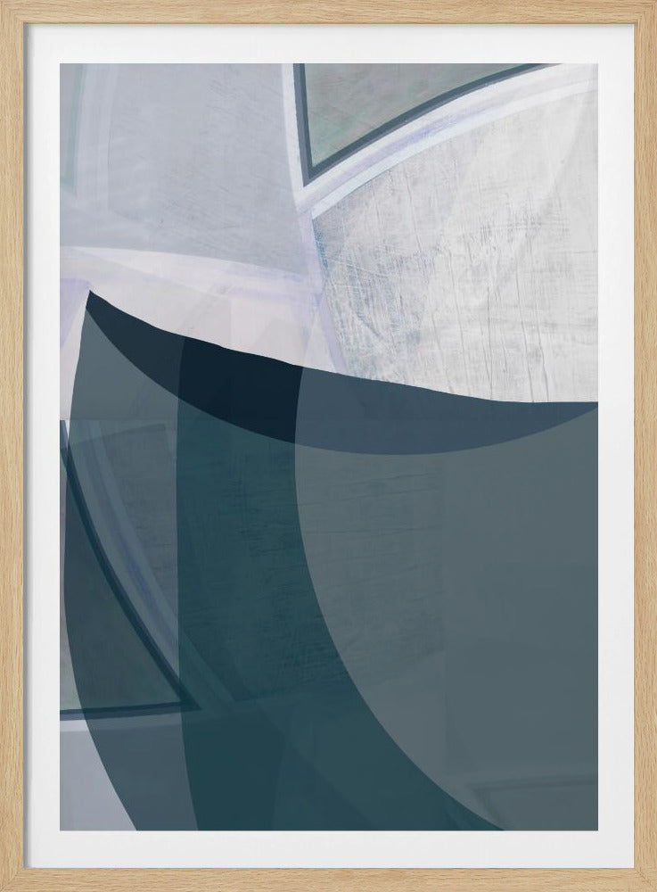 Encore Blau Abstrakter Druck | Poster