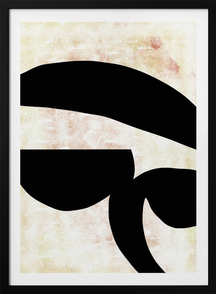Abstract Black Shapes Print No 4 | Poster