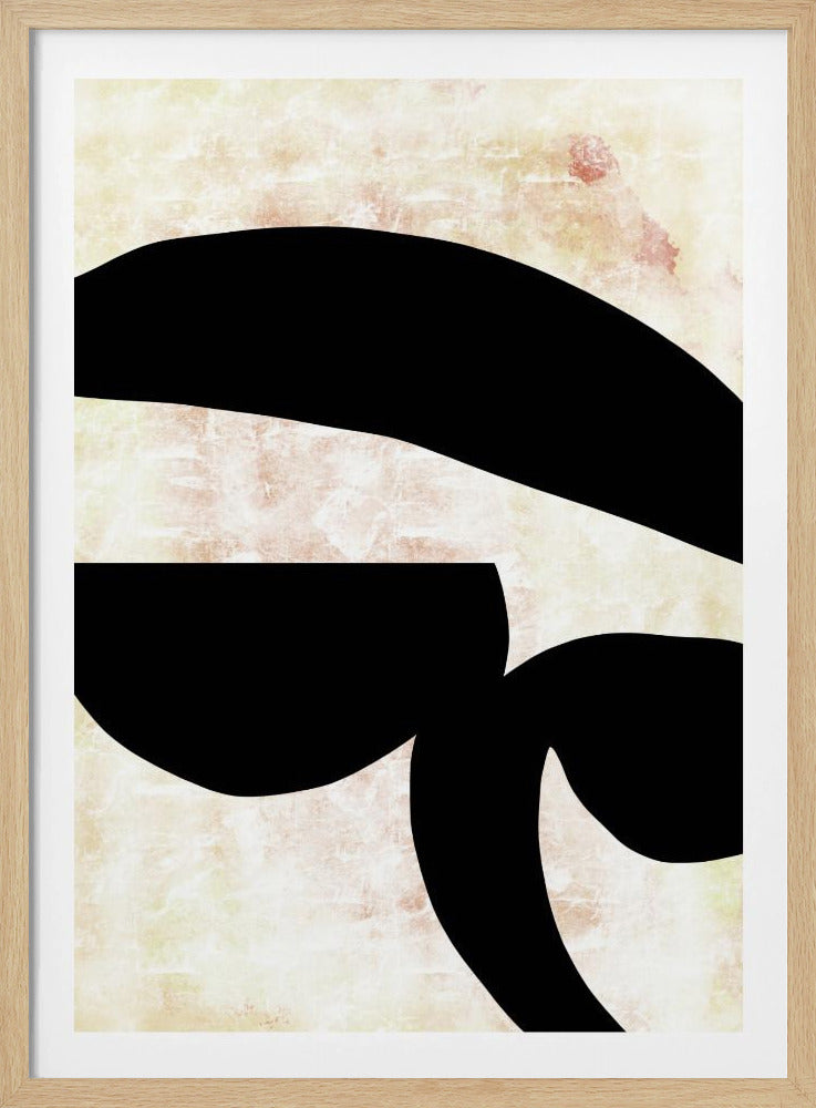 Abstract Black Shapes Print No 4 | Poster