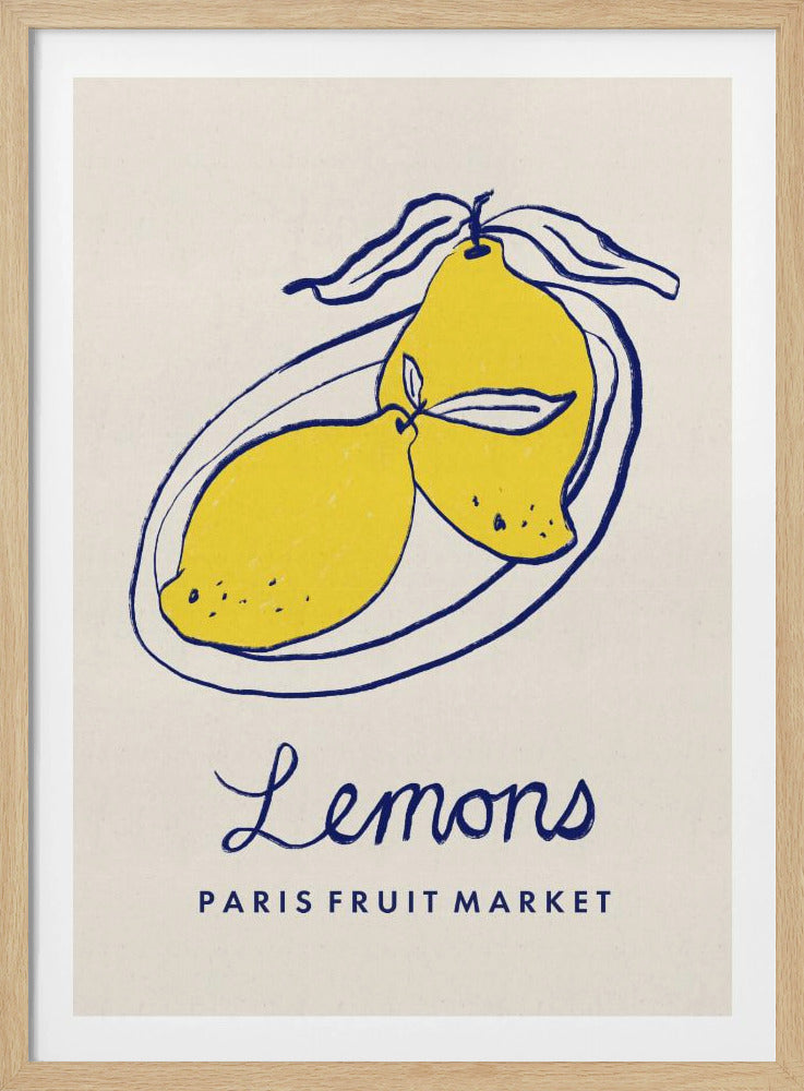 Food Art - Zitronen Pariser Obstmarkt | Poster