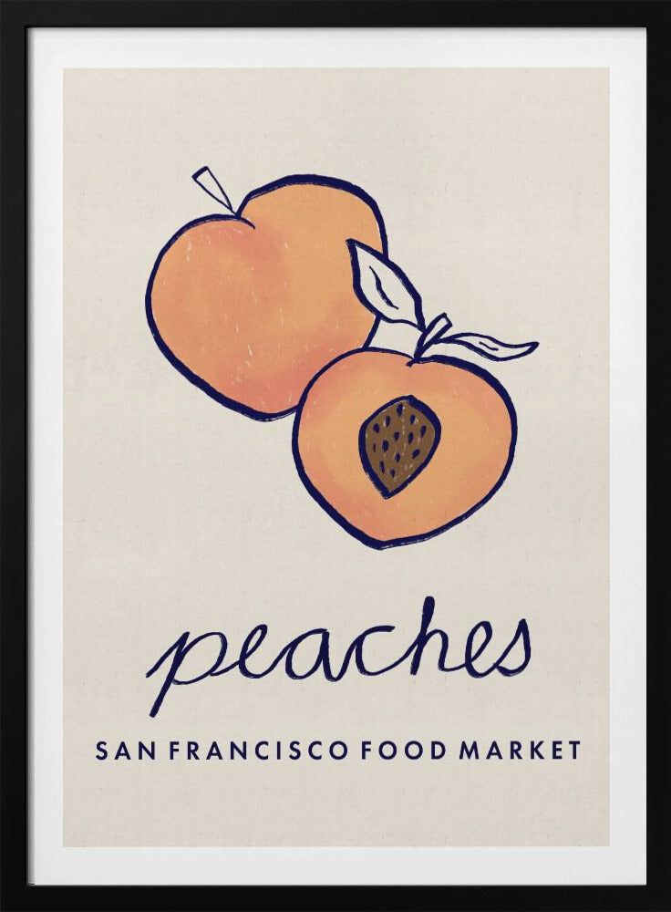 Food Art - Pfirsiche San Francisco Food Market | Poster