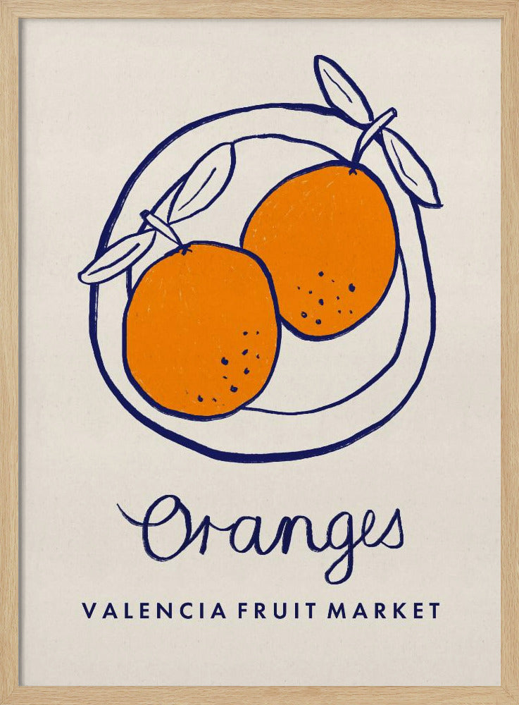 Food Art - Orangen Valencia Obstmarkt | Poster