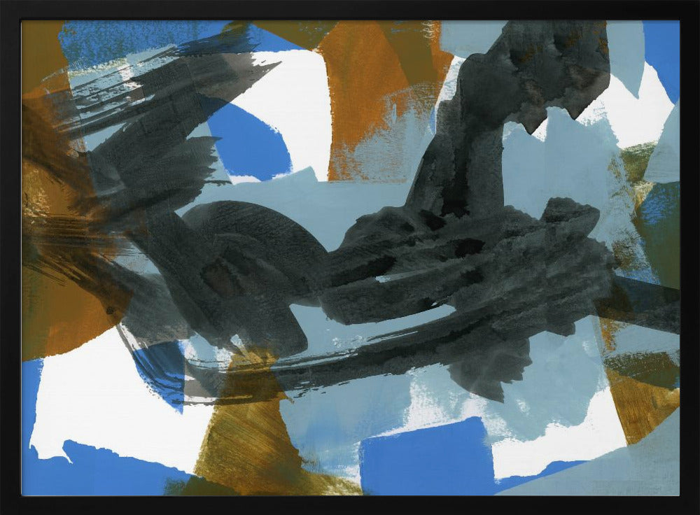 Abstrakter blauer Tanz Nr. 1 | Poster