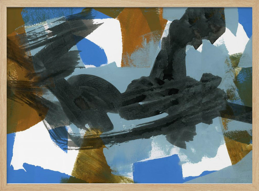 Abstrakter blauer Tanz Nr. 1 | Poster