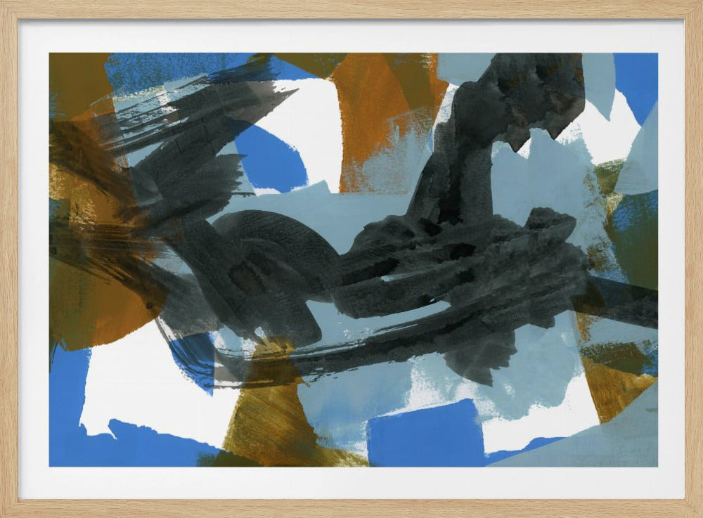 Abstrakter blauer Tanz Nr. 1 | Poster