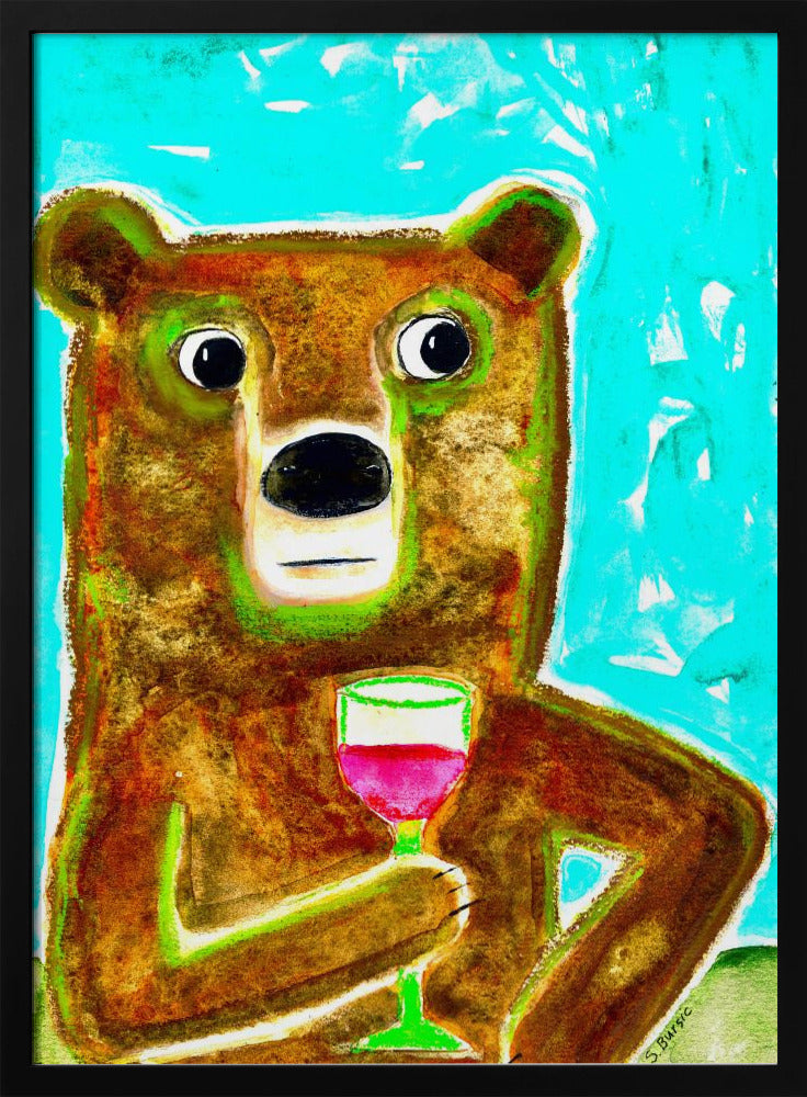 Herr Bär an der Bar | Poster